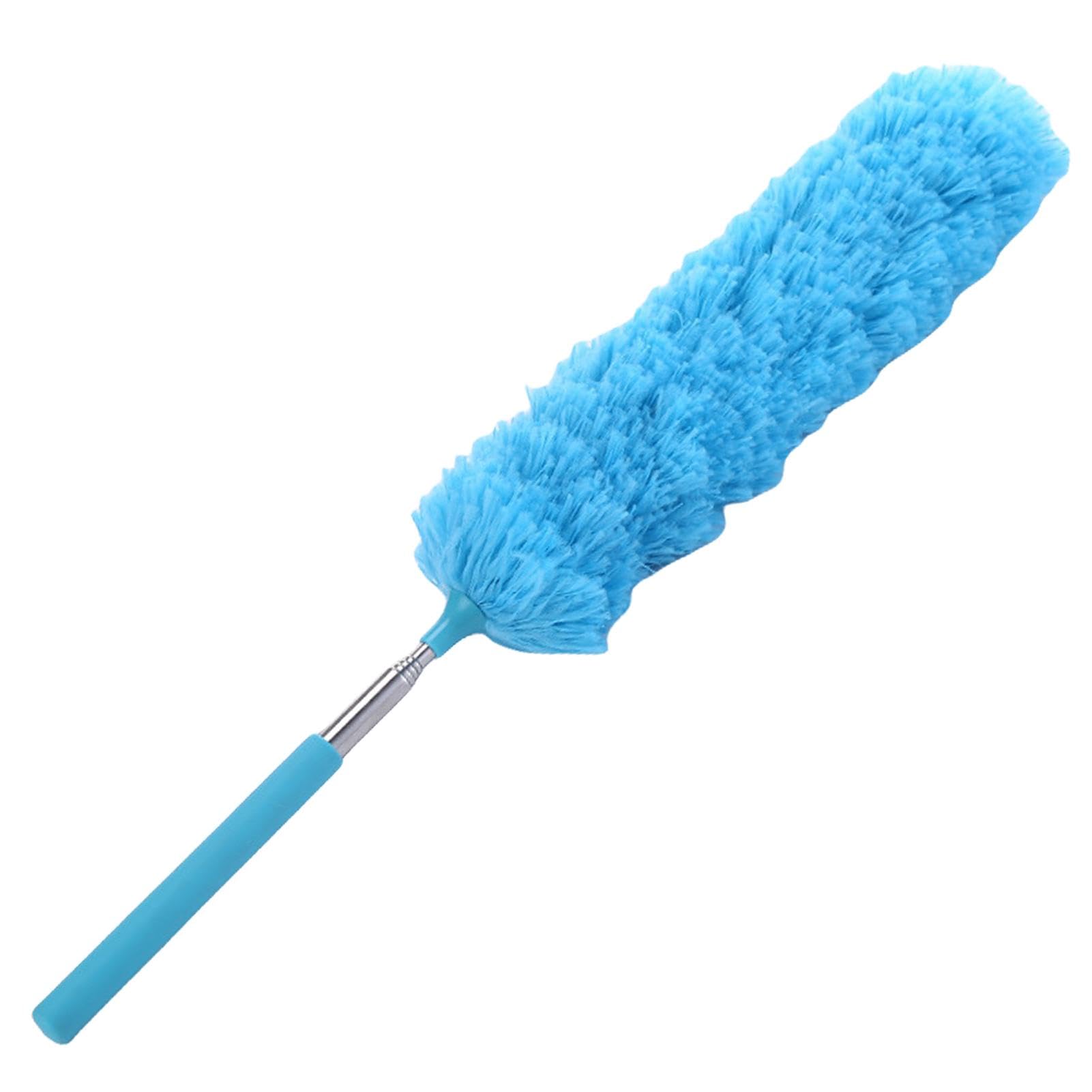Feather Duster - Reusable Fiber Dusting Brush With Extension Pole | Cobweb Duster With Telescoping Pole | Dust Brush Cleaner | Dusting Brush With Telescoping Poles | Microfiber Dusters For Cleaning