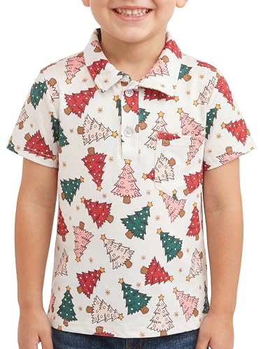 Image of Unique Baby Moisture Wicking Kids Polo Shirts for Toddler Boys Polo Shirt