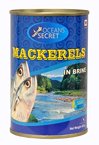 Oceans Secret - Canned Mackerels in Brine, 400g (Pack of 2)