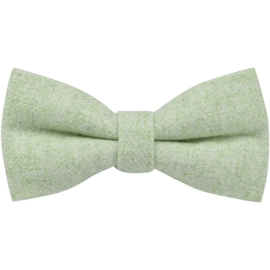 Db Dickie Bow Men's Light Green Luxury Wool Pre-Tied Bow Tie - Groomsman, Gift, Wedding, Formal Wear, Smart (Light Green)