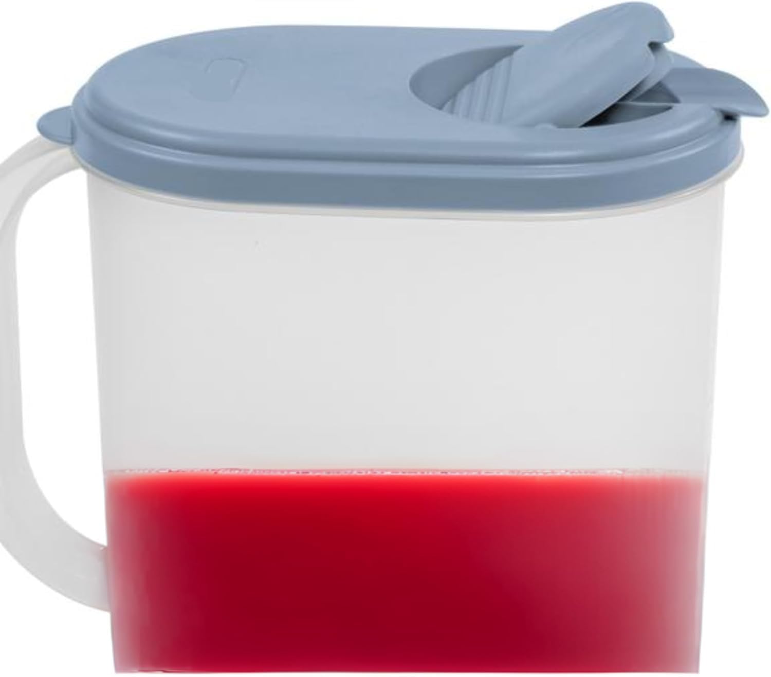 2-Pack Water Pitcher with Lid & Pivot Top Spout 1 Gallon Pitcher - Slim Design Fits Fridge Door - Freezer/Dishwasher Safe, BPA Free & Phthalate Free - Gray