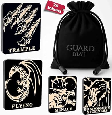 Juego de 75 Tokens para Magic The Gathering - Set de Contadores de Habilidades de Madera para MTG - Accesorios para Juegos de Cartas (A) | Ya disponible en tu tienda friki favorita! En mundofriki.es!
