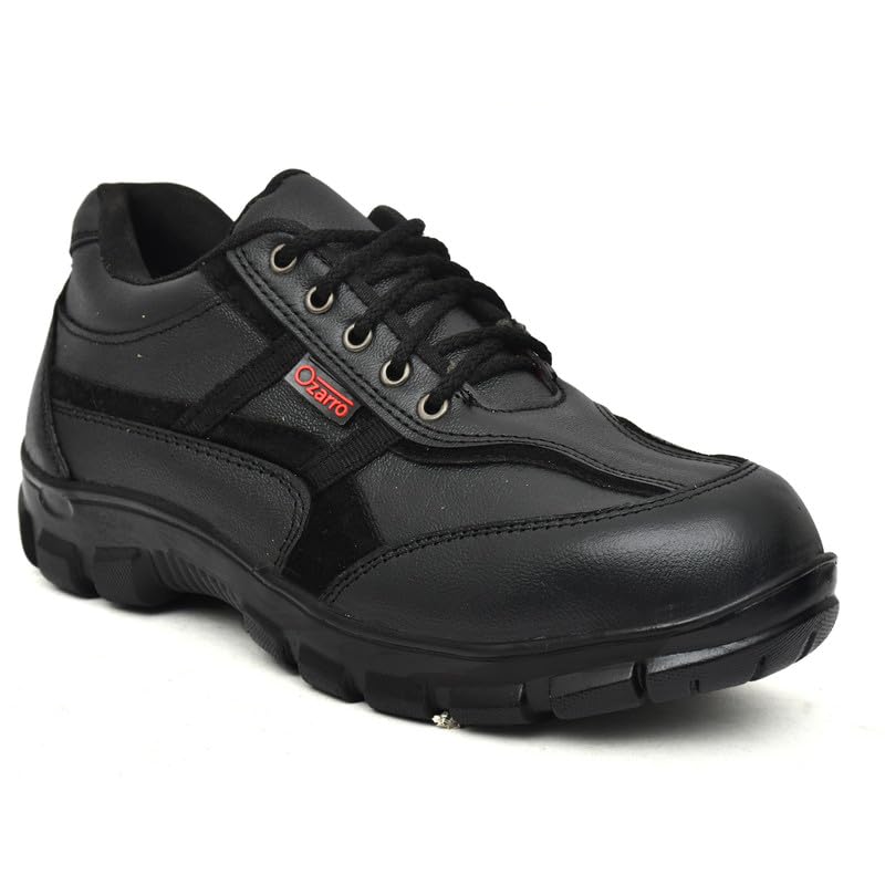 Ozarro Black Genuine Leather Steel Toe Safety Shoe (NW4409) (B0CJMRDJRN) Amazon Price History, Amazon Price Tracker