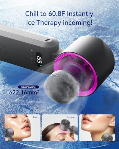 Image of Handheld Portable Turbo Fan with Ice Cooler, Speed (1-199) 5500mAh Rechargeable Personal Fan,[20H Cooling Time] [20000 RPM] Small Pocket Fans for Travel /Outdoor /Office, Black Hot Pink