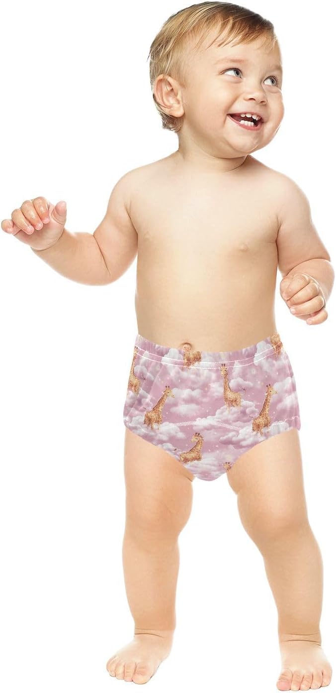 Potty Training Underwear 3 Packs Giraffe Soft Toilet Training Pants for Toddler Girls Boys 2T
