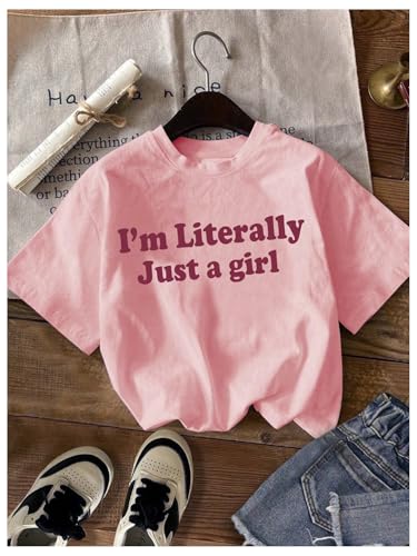 Image of SweatyRocks Girl's 3 Pack Cute Letter Graphic T Shirt Crewneck Short Sleeve Summer Casual Tee Shirt