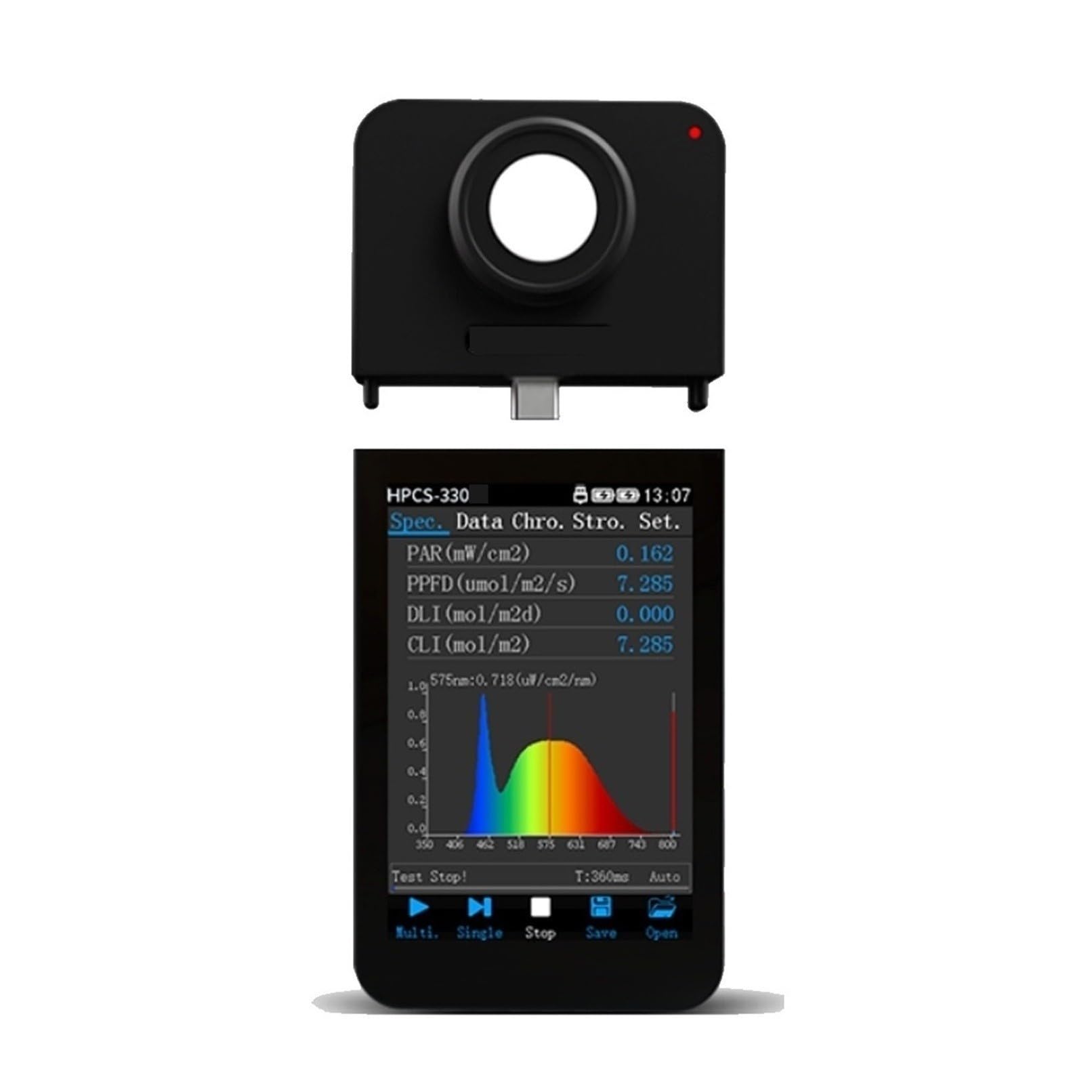 Wyświetlacz LCD Analizatora Widma Spektrometru 330Pro 380-1000nm