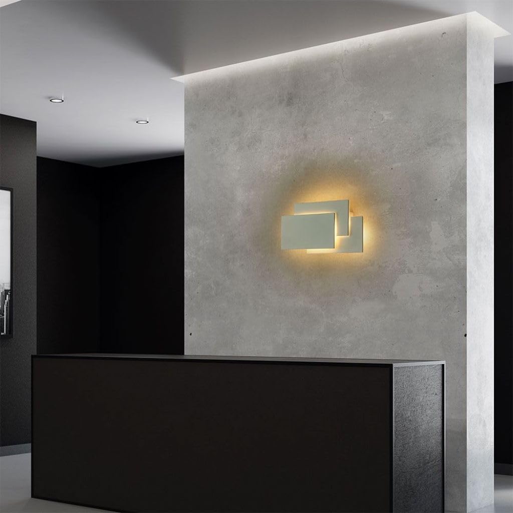 Applique Led Da Parete 6W Caldo 3000K Carcassa Nera Doppio