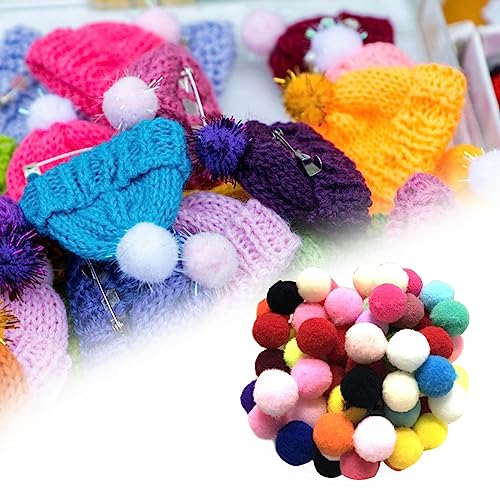 Tachiuwa 100 Pçs Pompons Cores Sortidas Bolas Pompons Cores Brilhantes Mini pompons Bolas Bolas para