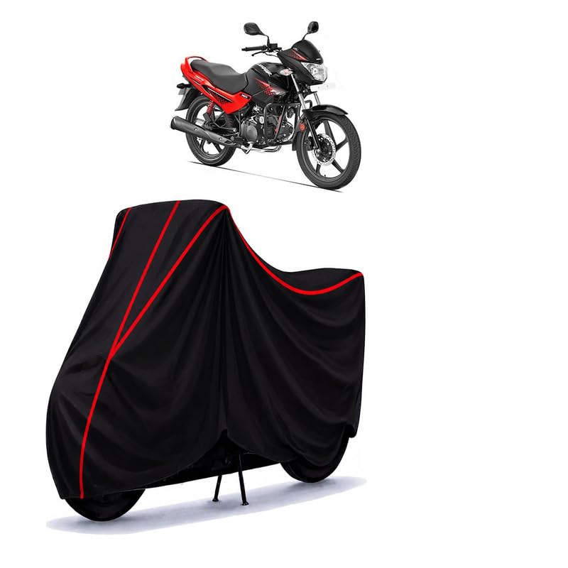 Image of Hero Glamour ibs Water Resistant Bike Cover for All Motorcycles & Rain | Heavy Duty Taffeta Fabric | UV Protection, Dustproof, Scratchproof | All Weather Two Wheeler Body Cover with Elastic Bottom