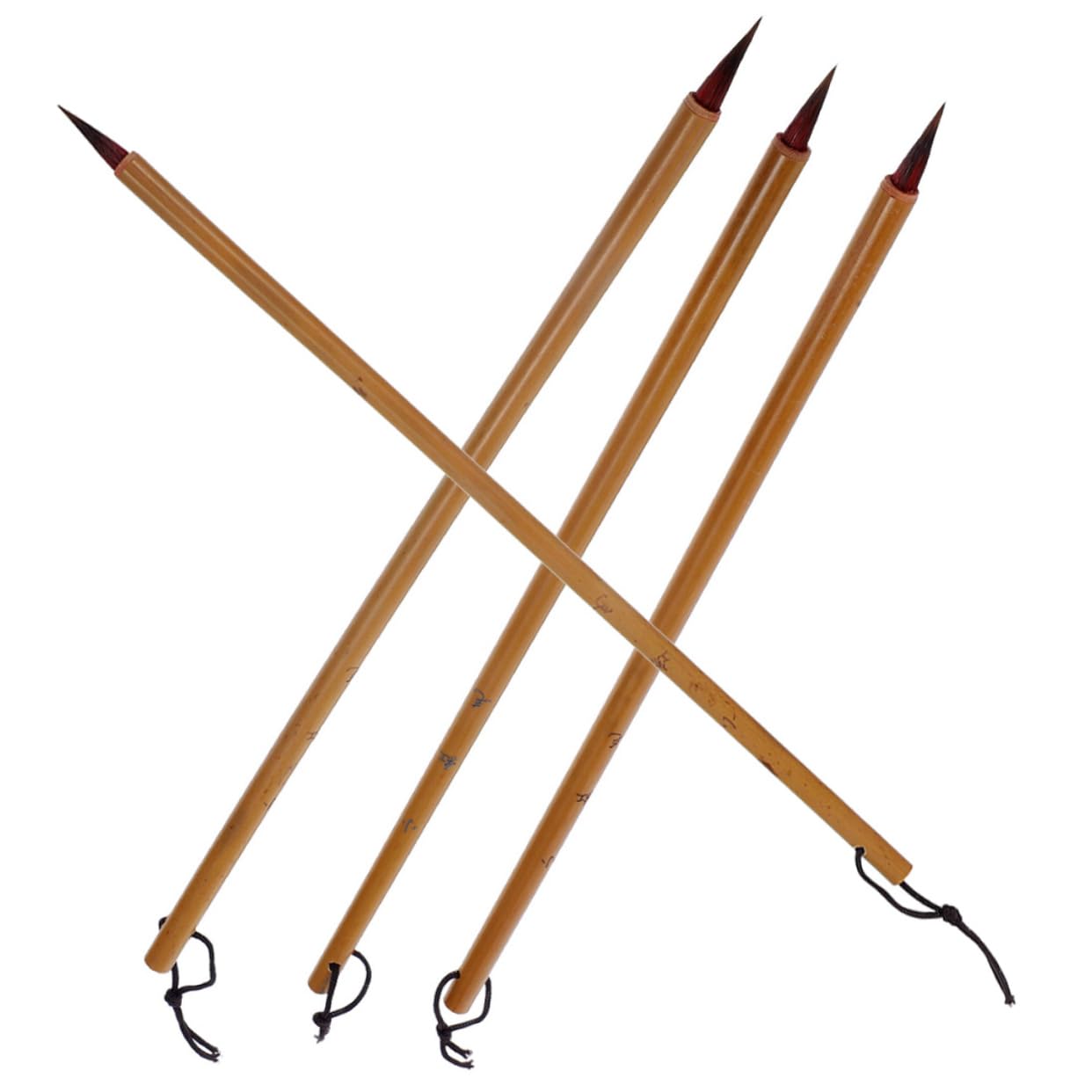 NUOBESTY 5 Set Calligraphy Set Pennello Set Spazzole Penna Calligrafia Con Diverse Funzioni Arredamento Scrittura Calligrafica Pratica Penna Calligrafica Palo Di Bambù 4 Pezzi * 5
