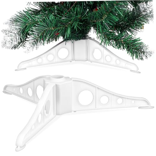 Malugogo Weißer Weihnachtsbaumständer für künstliche Bäume