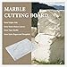 Koville Italian Carrara Marble Cutting Board for Kitchen, 12x8inch Hand Crafted Marble Slab for Cheese, Charcuterie, Pastry Board - Wedding Gift, House Warming Gift