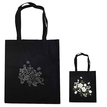 Amazon | WADORN DIY刺繍キャンバスバッグキット、花柄入り