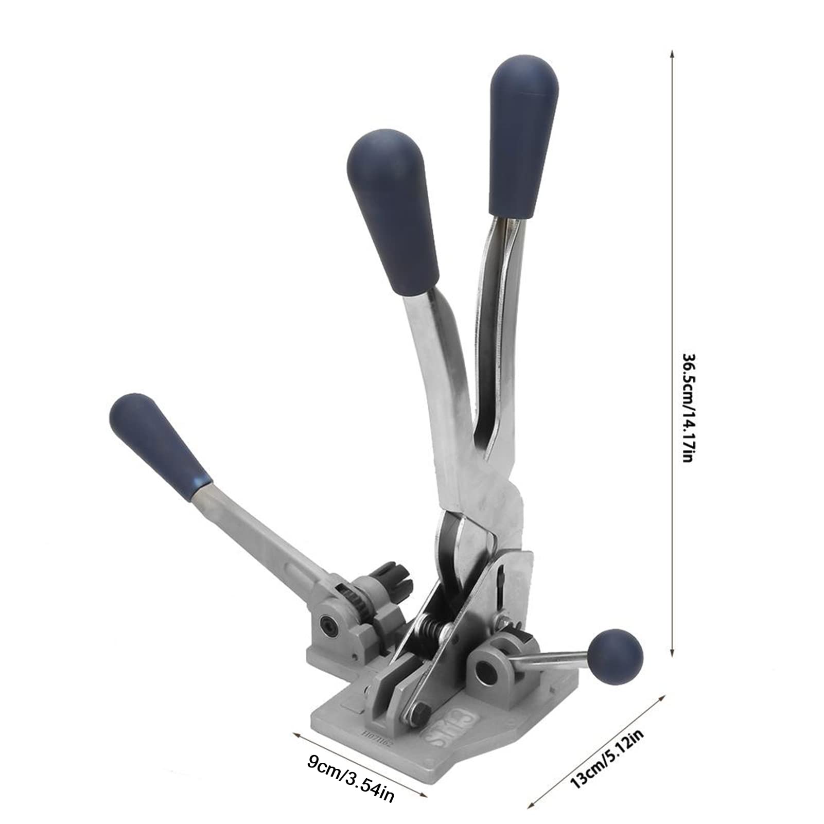 Manueller Stahlbandspanner. Effizientes 3-in-1-Bördelwerkzeug für Industrieverpackungen