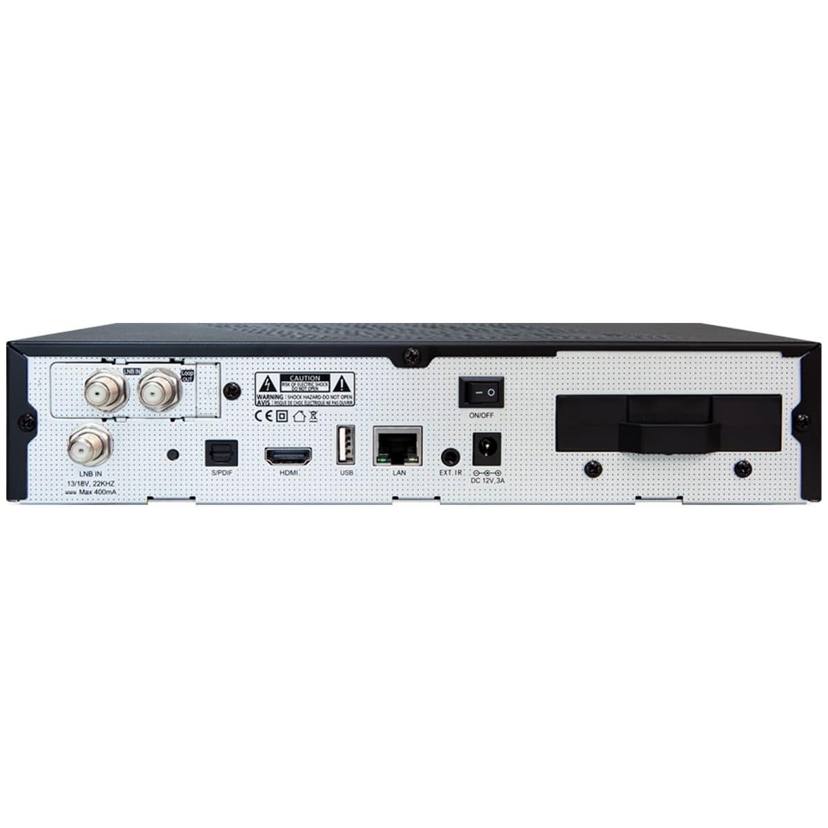 AB Pulse 4K UHD Sat Receiver (2X DVB-S2X Sat, Linux E2, PVR, H.265, HDR10, Ultra HD 2160p, 2 GB RAM & 8 GB Flash, USB 2.0, HDMI, CI, CA-Kartenleser, MicroSD-Slot, LAN, schwarz, 2TB)