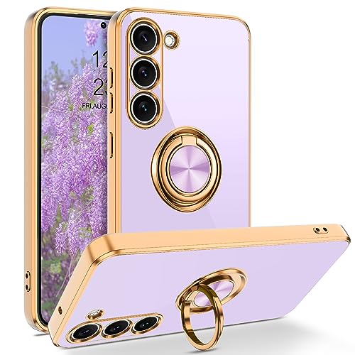 Carcasa fina Samsung S23 de TPU suave con acabado chapado brillante de lujo