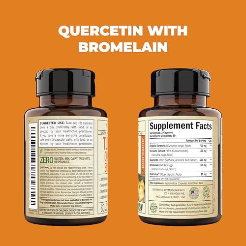 Vimerson Health MHAFD-331 Quercetin With Bromelain & Turmeric Curcumin - Bromelain Supplement thumb #8