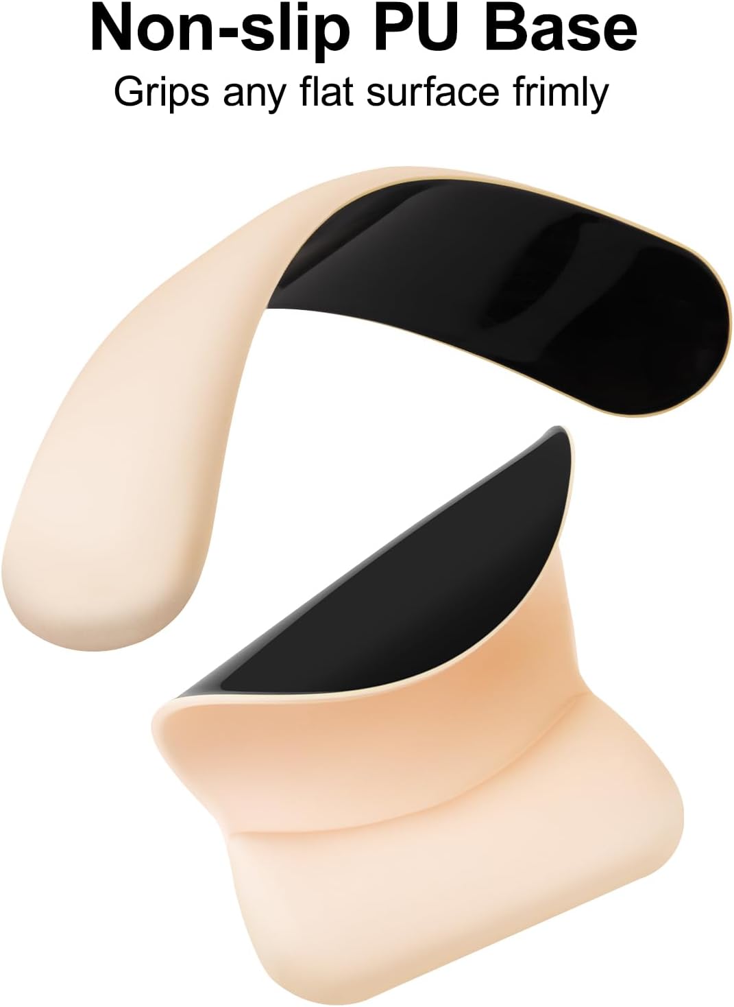 MOSISO Wrist Rest Support for Keyboard&Mouse Pad Set, Curved Ergonomic Mousepad&Coaster Non-Slip Base Home/Office Pain Relief&Easy Typing Pad with Soft Cloth&Gourd Shaped Memory Foam, Apricot - Image 5