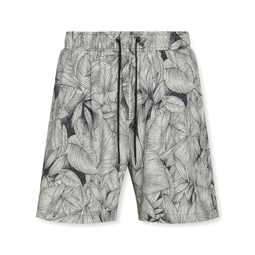 Bamboo Cay Men’s Hawaiian Tropical Printed Grenada Leaves Swim Short