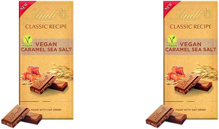 New Lindt Classic Vegan Salted Caramel 100g (Pack of 2)