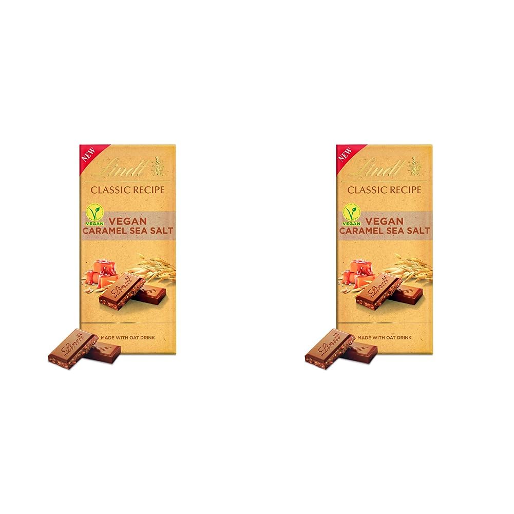 New Lindt Classic Vegan Salted Caramel 100g (Pack of 2)