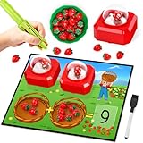 SkilLify Math Board Games for Kids with Dice Poppers, Math Manipulatives Kindergarten Preschool Math Games Counters Toys, Addition and Subtraction Dice Games Homeschool Supplies Classroom Must Haves