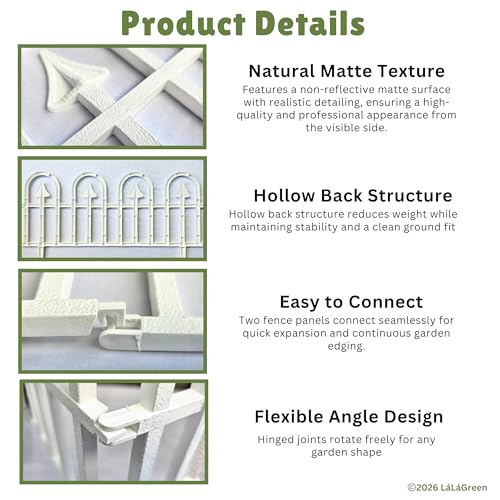 LaLaGreen Landscape Edging Panels (24in, 20 Pack) Garden Border Flower Fence by LáLáGreen - Used condition - Image 4