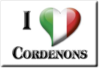 Enjoymagnets CORDENONS CALAMITA Magnete Friuli Venezia Giulia (PN) Souvenir I Love (VAR. Goccia)