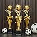 Foilswirl 1st 2nd 3rd Place Trophy Plastic Trophy Award for Sports Tournament Funny Prize Cup for Football Soccer Competitions Reward Ceremony(3 Pcs,Innovative)