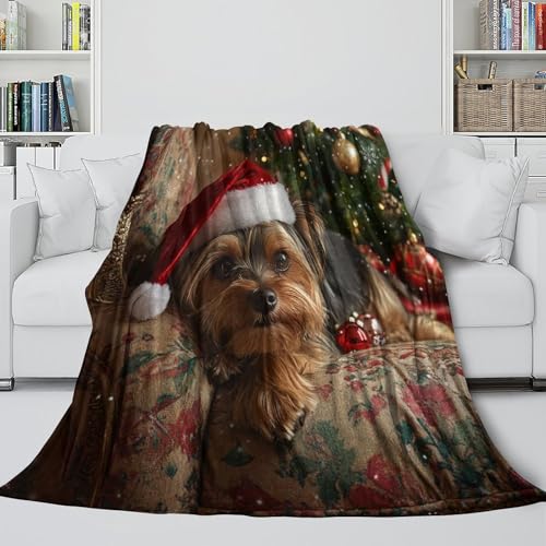 Jeté de canapé microfibre chaud Noël couverture plaid animal lit 150x200cm - 6