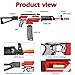 Holiky DIY Electric Automatic Toy Guns for Nerf Guns Bullets, 3 Modes Burst Soft Blaster Toys for Boys, Foam Bullet Hand Gun with 100 Pcs Refill Darts, Multi-Player Game for Kids (Red)