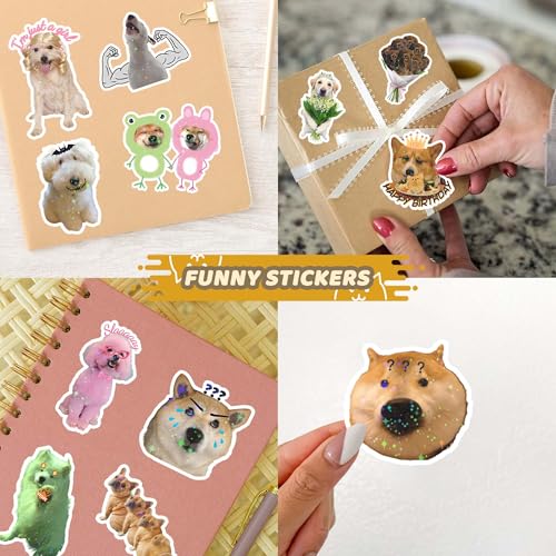 105 PCS Cute Dog Sticker Pack, Waterproof Vinyl Dogs Stickers Bulk, Holographic Funny Stickers, Dog Stickers for Scrapbooking, Water Bottles, Laptops, Scrapbooks and Gifts for Party Favor - Image 4