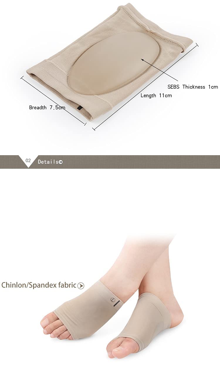 Aegon Flat Foot Arch Support for Men & Women | Medial Arch Support for Flat Feet Correction Sleeve with Cushion | Plantar Fasciitis Leg Foot Pain Relief Product | Foot Care for Orthopedic Shoes Slippers, Free Size - 1 Pair Aegon Flat Foot Arch Support for Men & Women | Medial Arch Support for Flat Feet Correction Sleeve with Cushion | Plantar Fasciitis Leg Foot Pain Relief Product | Foot Care for Orthopedic Shoes Slippers, Free Size - 1 Pair