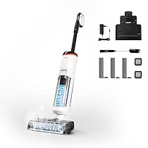 Polti Rollysteam WD50C Cordless, Lavapavimenti con Funzione Vapore e Aspirapolvere, 450 W, Pulizia Completa in un solo Passaggio, Senza Fili, Auto Pulizia, Bianco