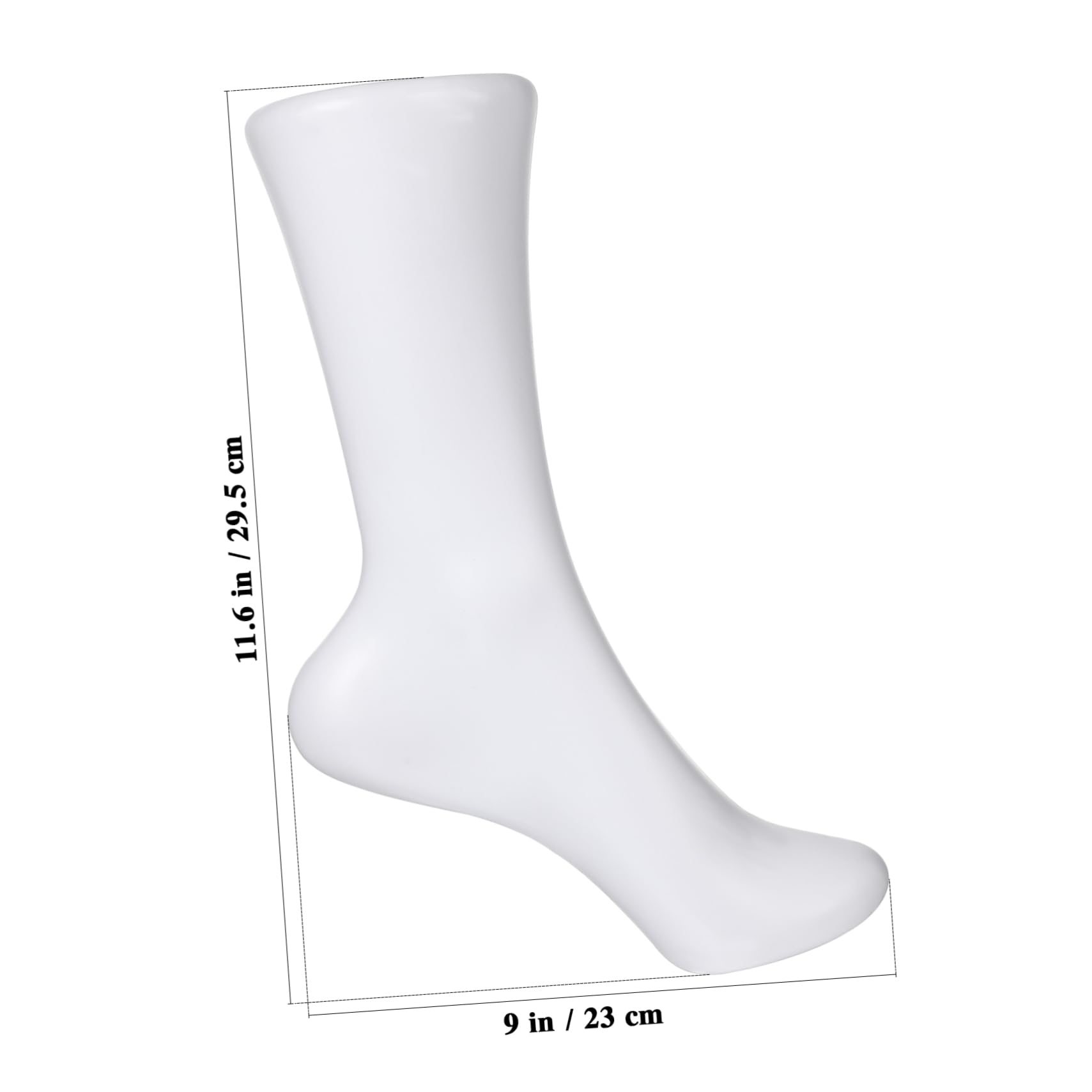 2 Stück Weiße Fake Feet aus Pp Kunststoff für Damen Kurze Socken Display Praktische Fußpuppe zum Präsentieren von Socken und Schuhen im Zuhause oder Geschäft