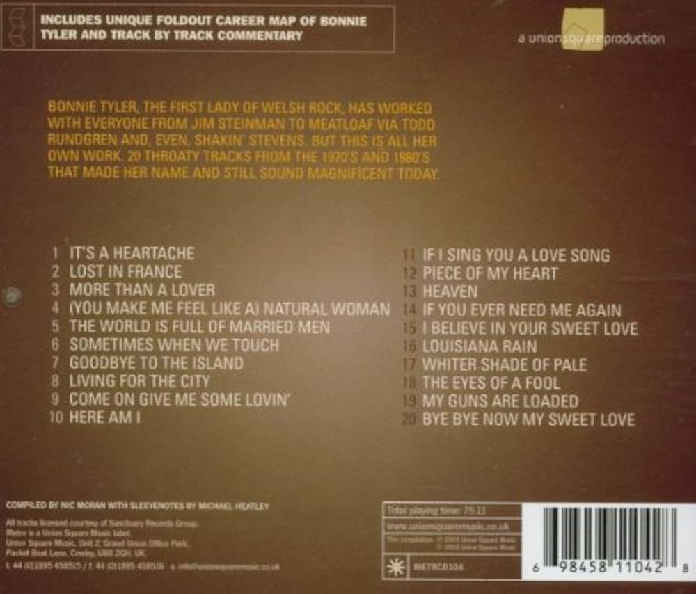 ボニー・タイラー 愛のかげり リミックス集 12トラック収録 貴重