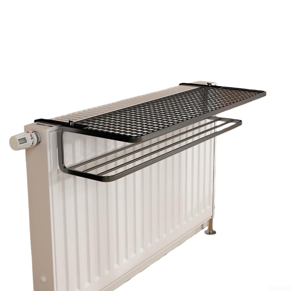 Verstellbares zweilagiges Heizkörper-Trockengestell für Kleidung und Schuhe, rostbeständig, hohe Kapazität, 20 kg Traglast, für Zuhause, Badezimmer, Küche, Wohnzimmer (35 cm, weiß)