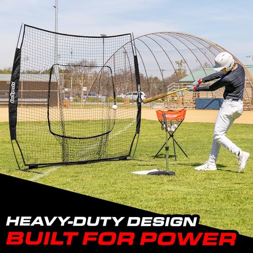 image for GoSports 7 ft x 7 ft Baseball & Softball Practice Hitting & Pitching N