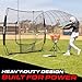 GoSports 7 ft x 7 ft Baseball & Softball Practice Hitting & Pitching Net with Bow Type Frame, Carry Bag and Strike Zone, Great for All Skill Levels