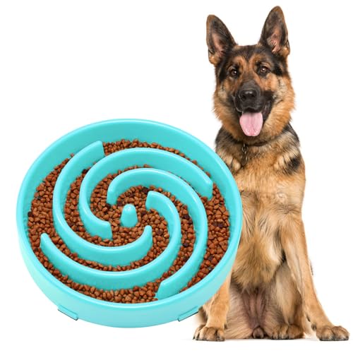JASGOOD Slow Feeder Dogs Bowl for Large Medium Dogs,Anti-Gulping Pet Slower Food Feeding Bowls Stop Bloat,Preventing Choking