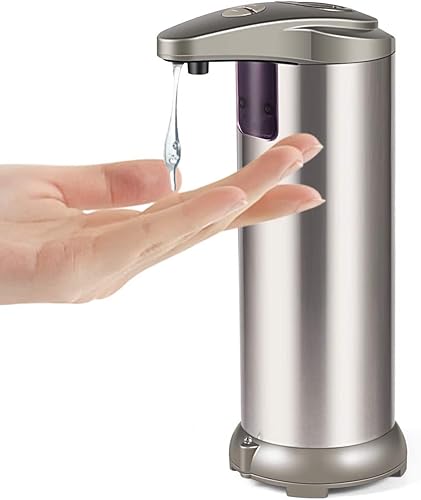 Dispensador de jabón de manos, fácil de usar, se adapta a la mayoría de jabones, 3 niveles de dispensación ajustables para el hogar, baño, cocina