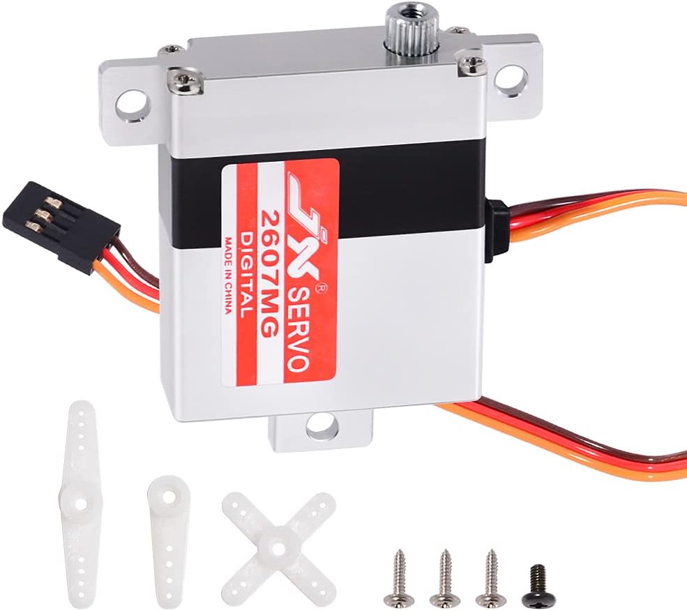 JX Servo PDI-2607MG 7.2kg 0.13sec Digital Full Metal Aluminium Case Wing Servo for RC Drone Glider Dual Ball Bearing