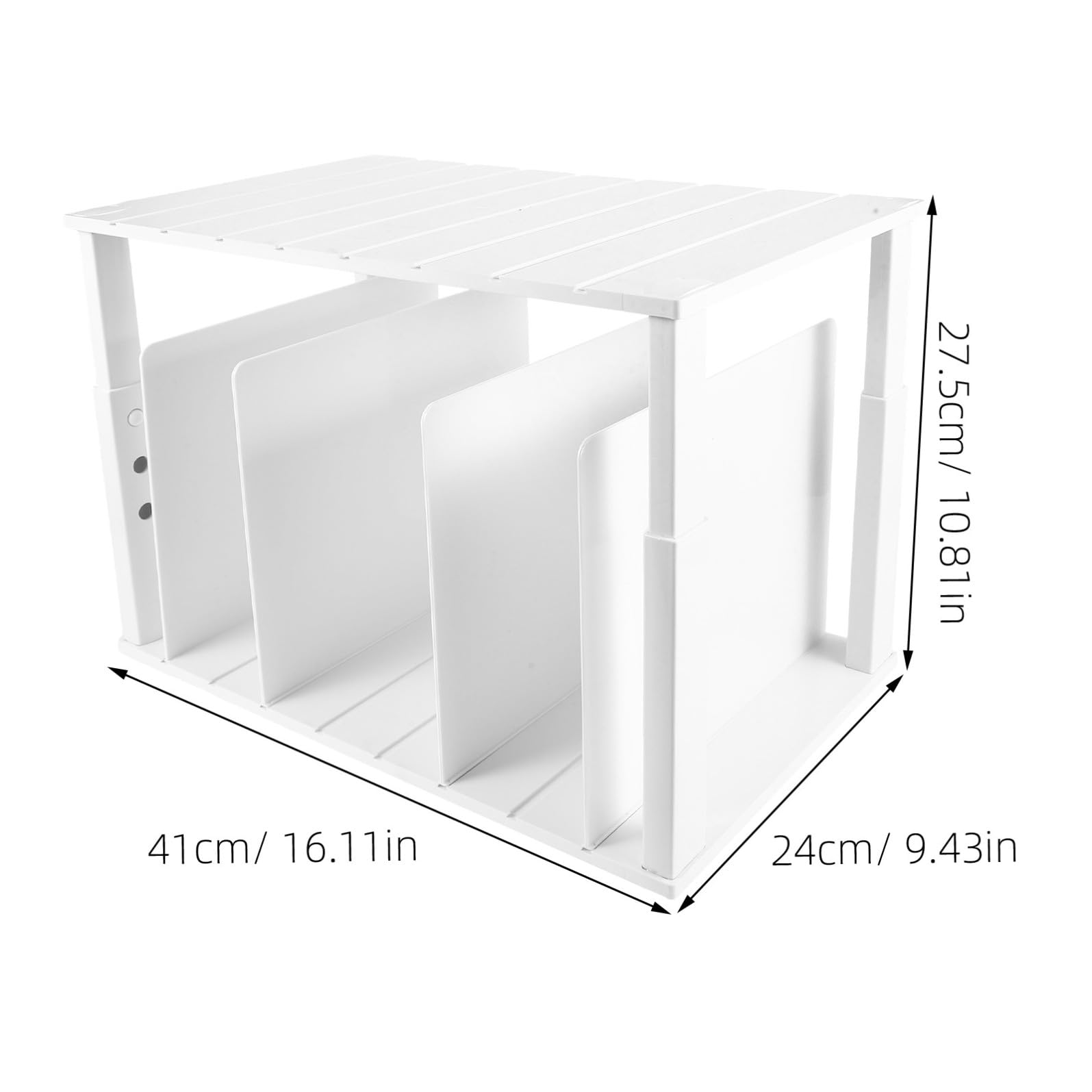 PRETYZOOM Organizzatore per Borse da Armadio in Abs Bianco, 4 Divisori