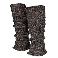 Piarini 1 Paar Grobstrick Stulpen Damen Bein - warme Winter Beinstulpen - One-Size Wolle Multicolour-braun