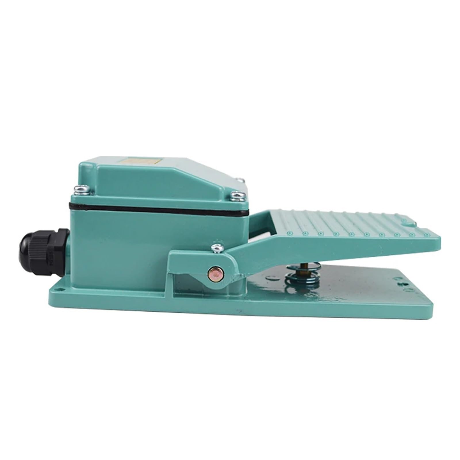 Interrupteur à pédale momentané AC 250 V 15 A 1 NO 1 NC avec Presse-étoupe TFS-402 Vert