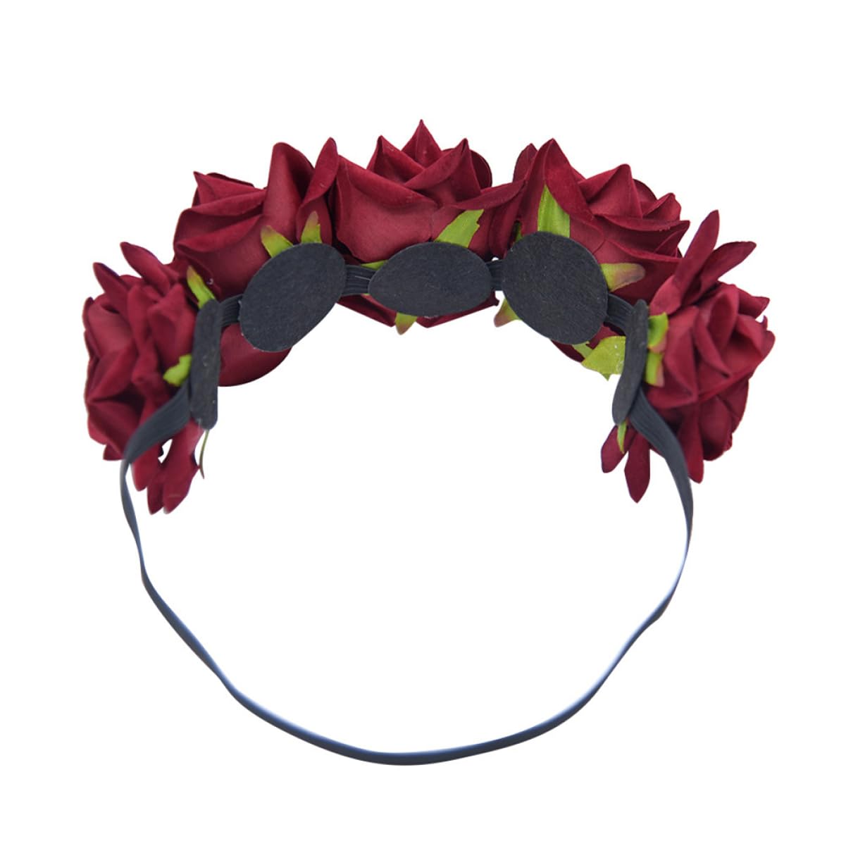 3 Piezas Aureola De Flores Diadema Floral Elástica Accesorios De Decoración Para El Cabello Diadema De Flores Tocado De Artificiales Flor De La Boda Nacarado Rosa Novia