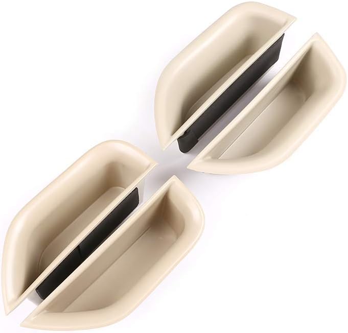 YIWANG Beige Car Door Handle Storage Box Glove Armrest Storage Box for Mercedes Benz E Class W212 E200 E260 E320 E400 2010-2015 (Front+Rear Door)
