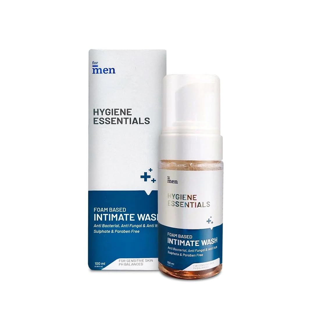 ForMen Intimate Wash for Men | pH Balanced Foam Based | Intimate Hygiene Wash | Anti Bacterial, Anti Fungal Sulphate & Paraben Free | with Aloe Vera and Tea Tree Oil - 100ml