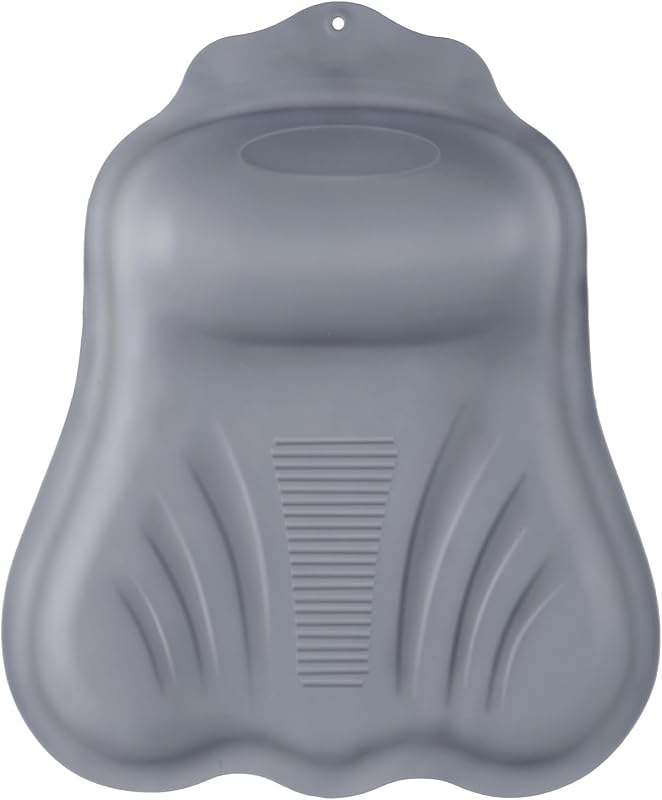 Almofada de banho Goowin em silicone cinza com bolsa de ar inflável e 34 ventosas